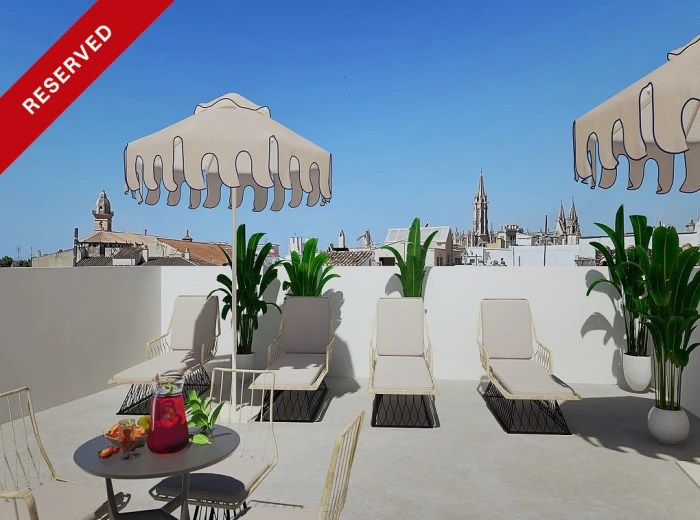 Newly built penthouse with roof terrace, parking & Lift in Palma de Mallorca, Old Town-1