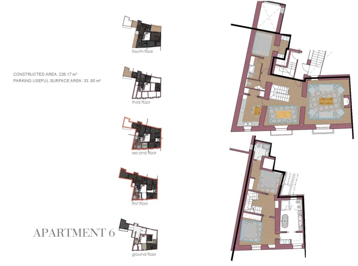 Nieuwbouw triplex appartement met parkeerplaats in een historisch paleis in Palma de Mallorca - Oude Stad-12