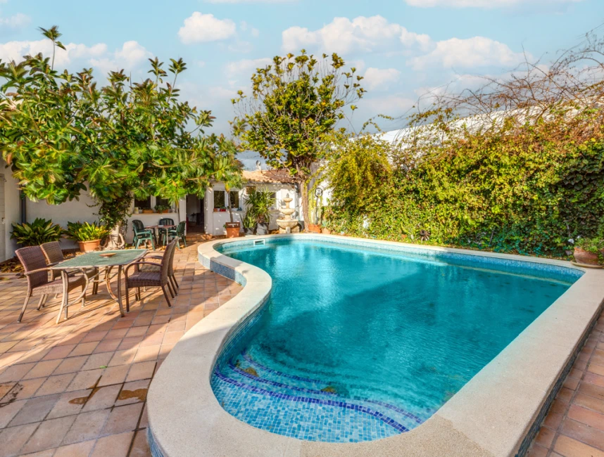 Privilegierad tomt med bungalow och pool, Portixol - Mallorca-1