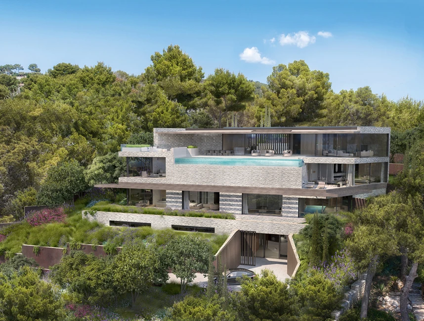 Eccezionale villa con vista mare in costruzione a Son Vida, Palma di Maiorca-2