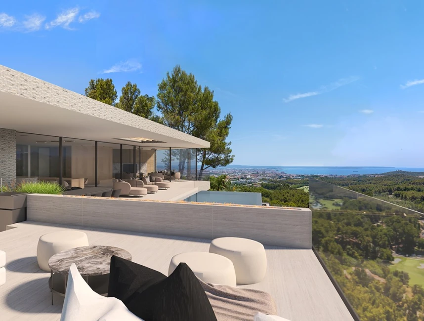 Villa exceptionnelle avec vue sur la mer en construction à Son Vida-1