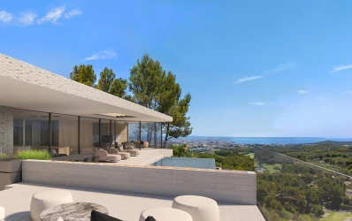 Uitzonderlijke villa met zeezicht nu in aanbouw in Son Vida