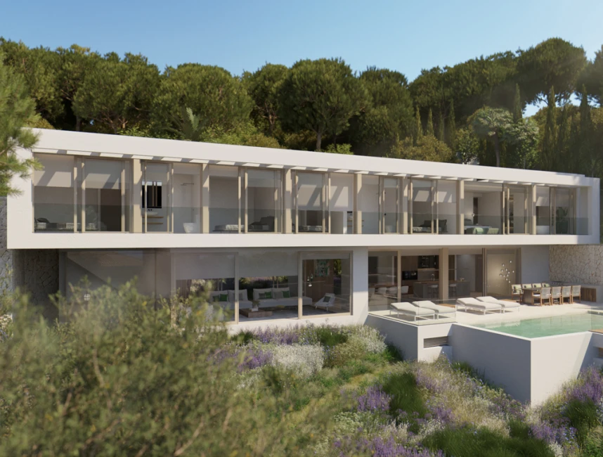 Moderne luxe villa met uitzicht op zee-15