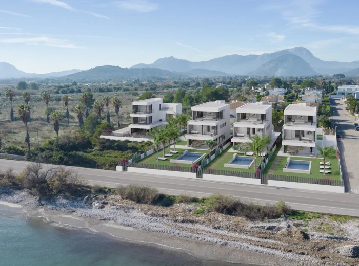 Proyecto de villas de lujo en primera línea de mar - Obra nueva en Puerto Pollensa-4