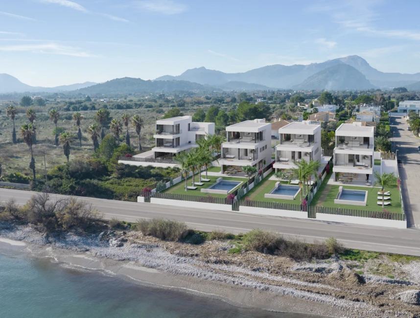 Proyecto de villas de lujo en primera línea de mar - Obra nueva en Puerto Pollensa-4