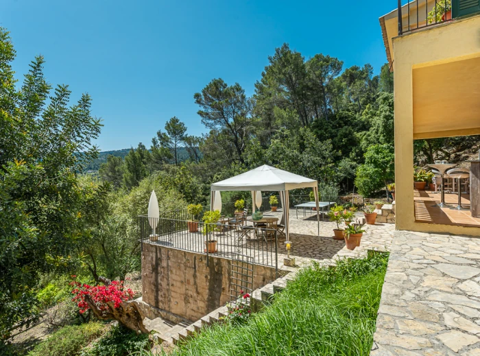 Casa di campagna con splendida vista sulle montagne e licenza di affitto vacanze a Puigpunyent, Maiorca-18
