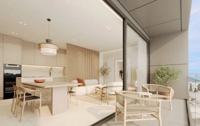 Appartement design avec terrasse dans un nouveau projet de construction