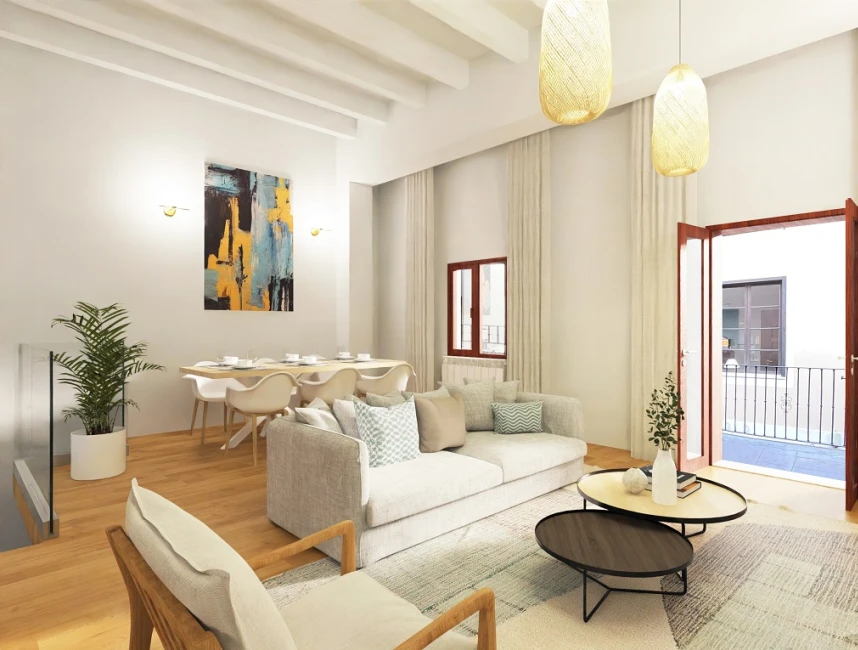 Casa amb caràcter amb terrassa, ascensor i garatge al nucli antic - Palma de Mallorca-1