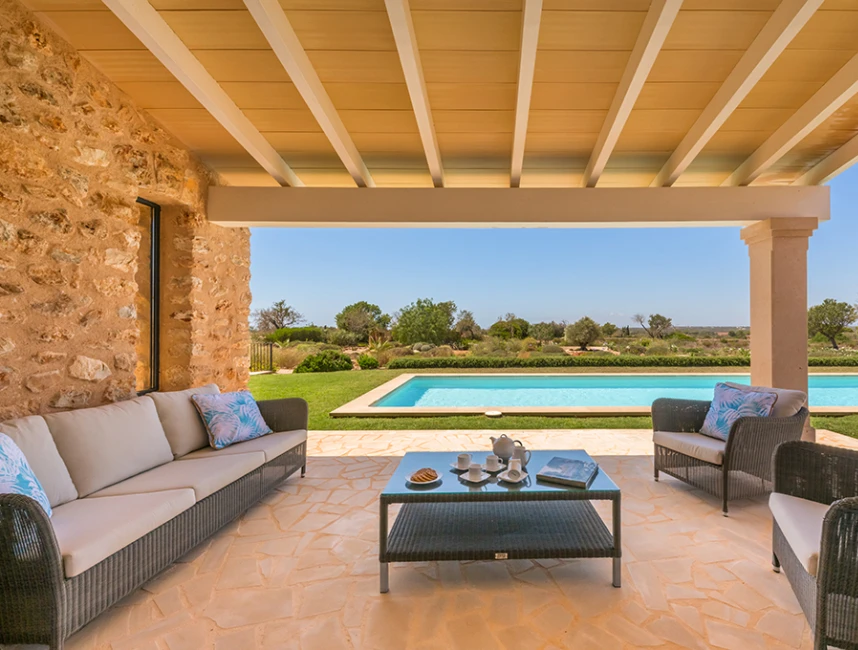 Modern natural stone finca with stunning views-12