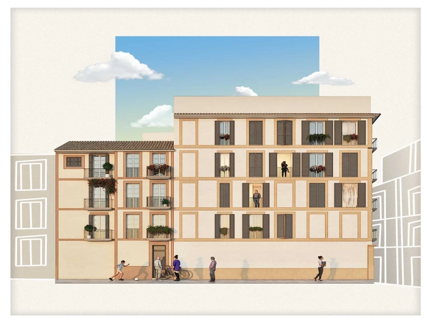 Modern nybyggd lägenhet med parkering & hiss i Palma de Mallorca, Gamla stan-2