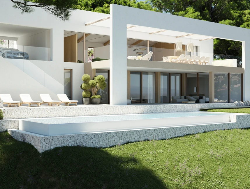 Nouvelle villa moderne de construction avec vue à Sa Font Seca-8