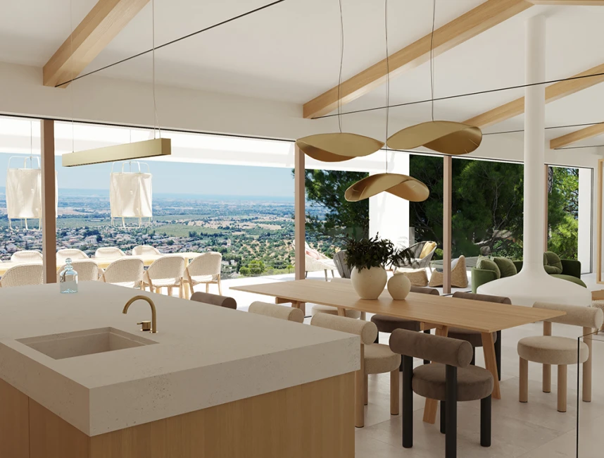Nouvelle villa moderne de construction avec vue à Sa Font Seca-3