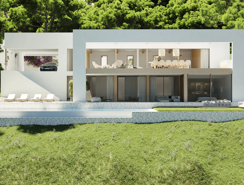 Nouvelle villa moderne de construction avec vue à Sa Font Seca-1