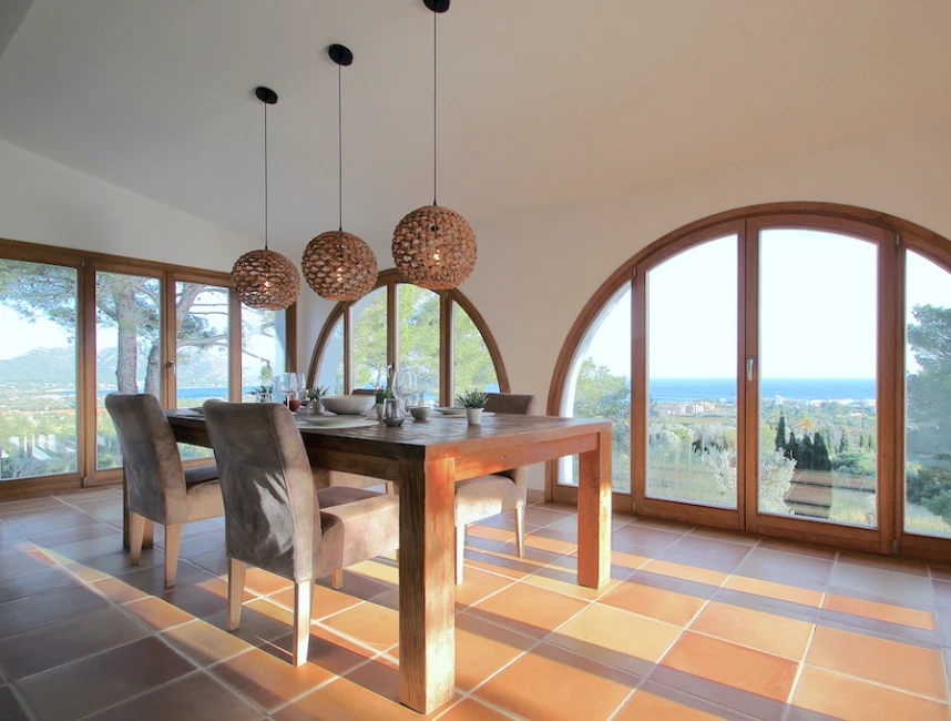 Casa di campagna in stile villa con splendida vista sul mare-4