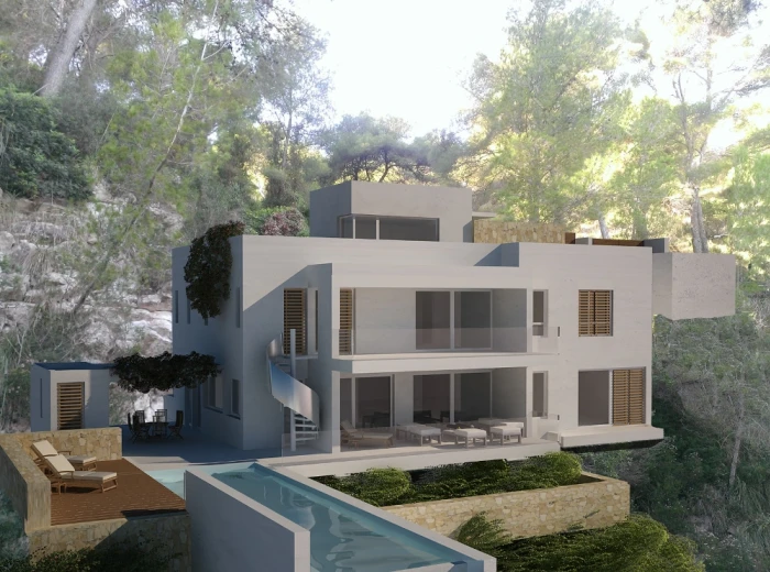 Plot with project in a preferred location with sea views, Costa de Canyamel-1