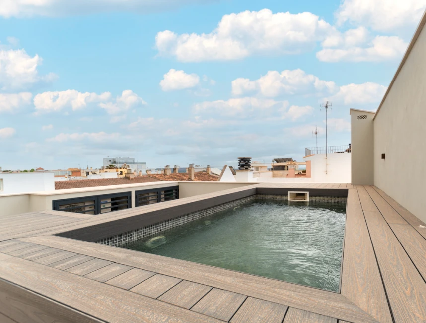Moderno adosado con vistas, terraza y piscina en Molinar-6