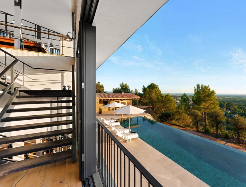 Spectaculaire "Bauhaus Loft Design" villa met uitzicht op de baai van Palma-14