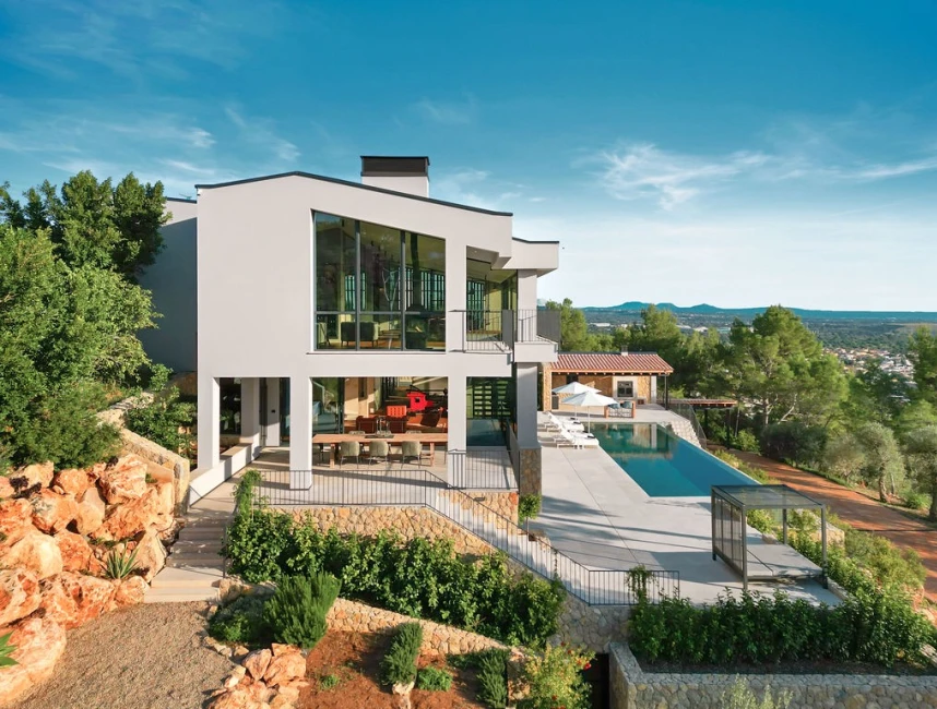 Spectaculaire "Bauhaus Loft Design" villa met uitzicht op de baai van Palma-33
