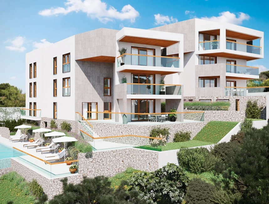 Can Estadé : Nouvelle construction d'un penthouse avec vue sur la mer, piscine privée sur le toit et terrasse-3