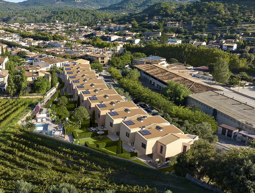 New development in Esporlas: Terraced houses with communal pool-17