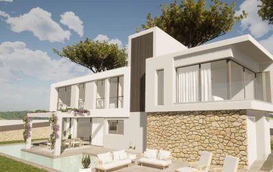 Ny utveckling: Modern nybyggd villa nära havet