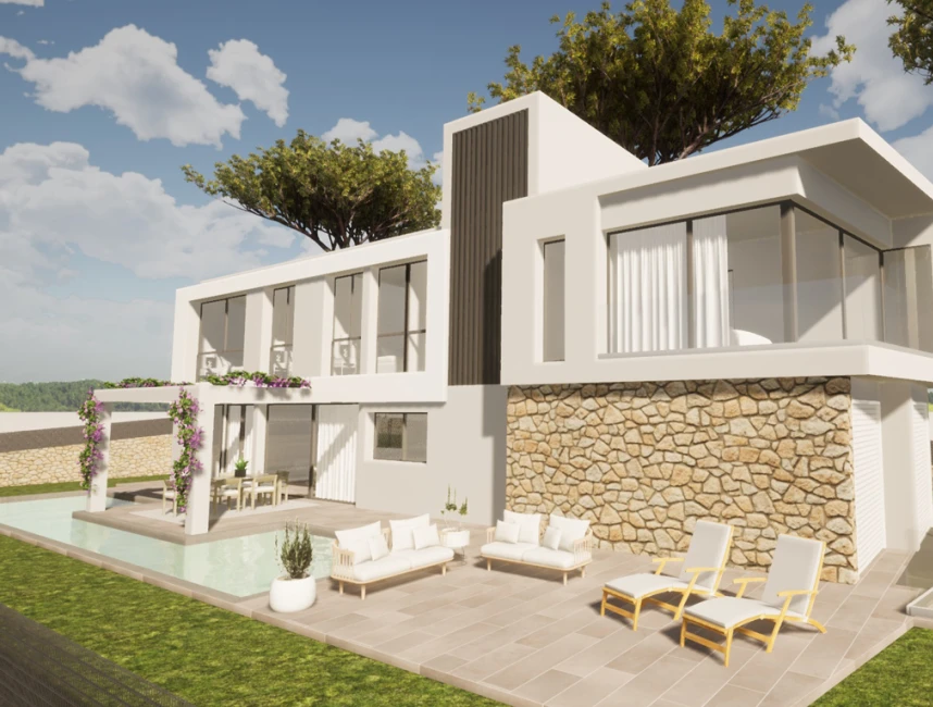 Ny utveckling: Modern nybyggd villa nära havet-1