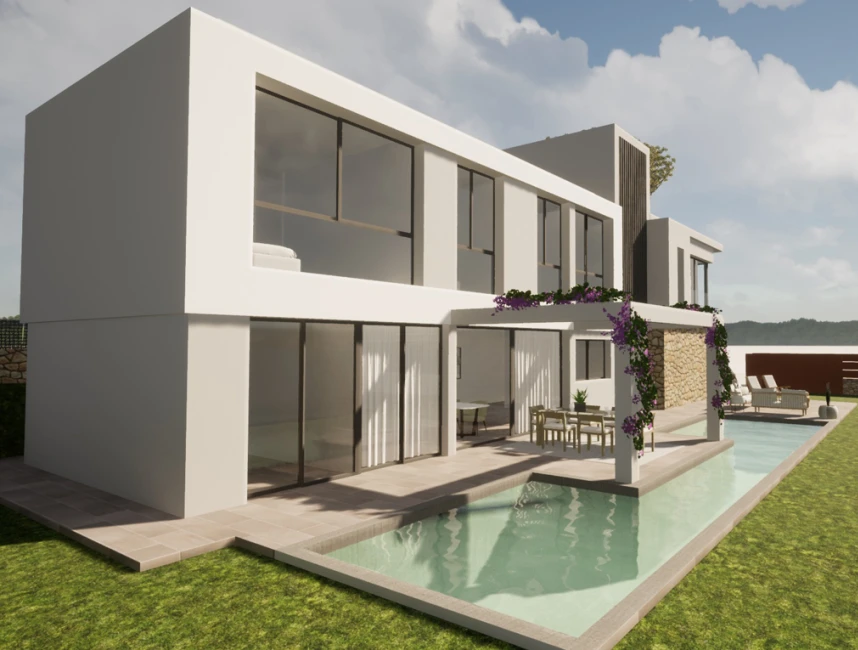 Ny utveckling: Modern nybyggd villa nära havet-2