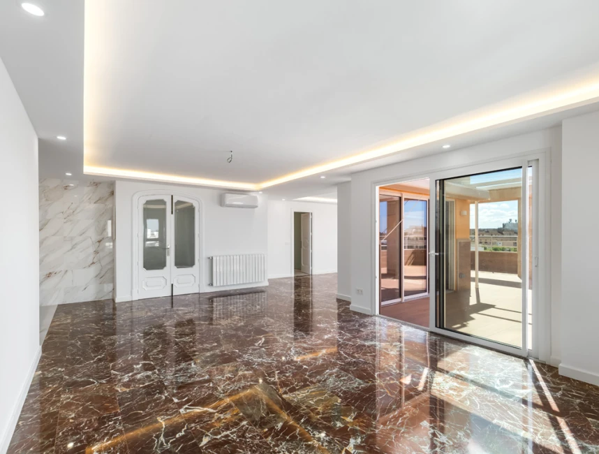Partly renovated penthouse with terraces & parking-4