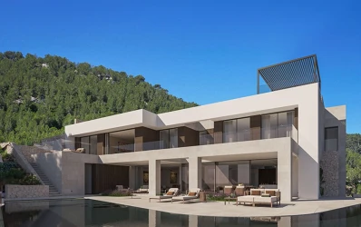 Uitzonderlijke villa met zeezicht nu in aanbouw in Son Villa
