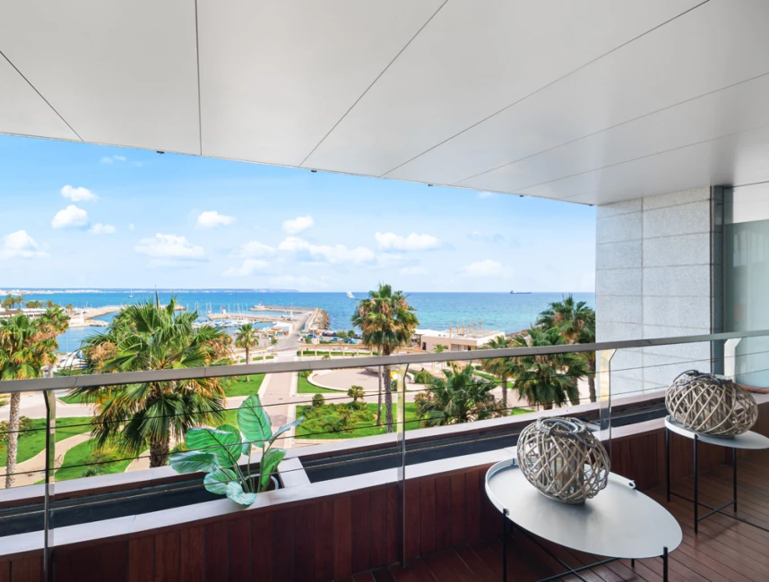 Lluciós pis amb terrassa vista al mar a Portixol-19