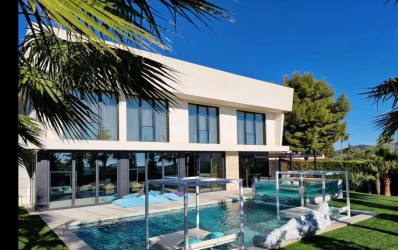 Modern family villa with beautiful views