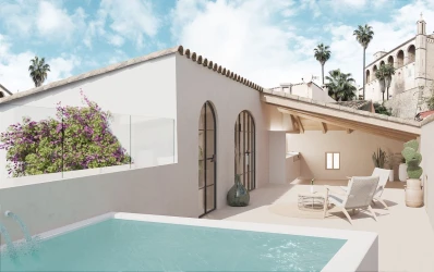 Moderna casa de poble amb piscina i terrat a Artà