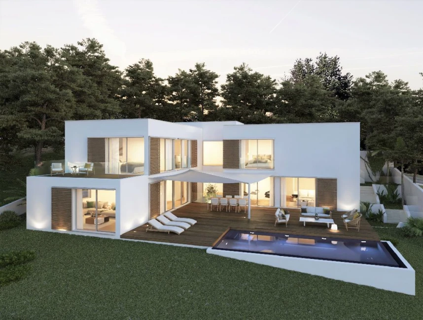 Plot with building project of a modern villa in Font de sa Cala-1