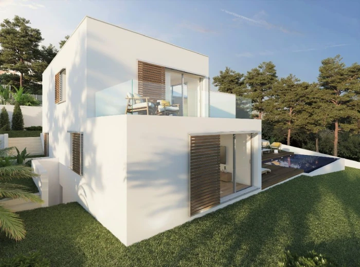Grundstück mit Bauprojekt einer modernen Villa in Font de sa Cala-3
