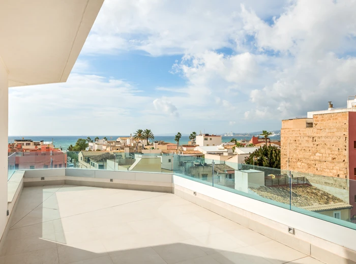 Appartement moderne avec terrasse et vue sur la mer à Portixol - Mallorca-1