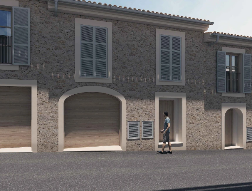 Casa de poble de nova construcció amb piscina a Caimari-10
