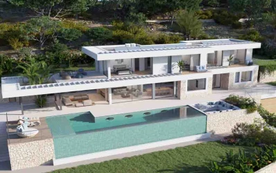 Bouwkavel met vergunning voor een moderne villa