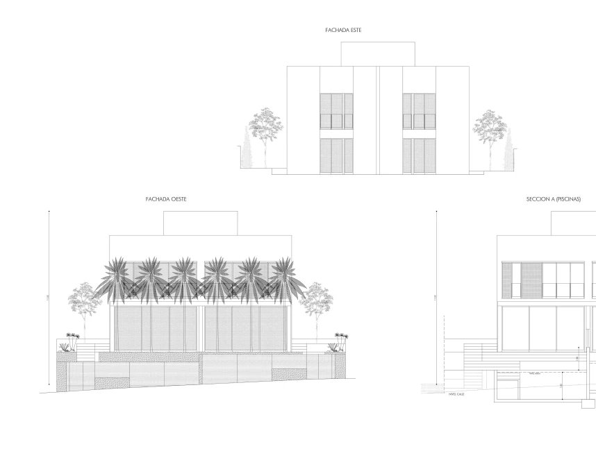 Projet de construction : Maison jumelée moderne avec vue partielle sur la mer à Bahia Azul-13