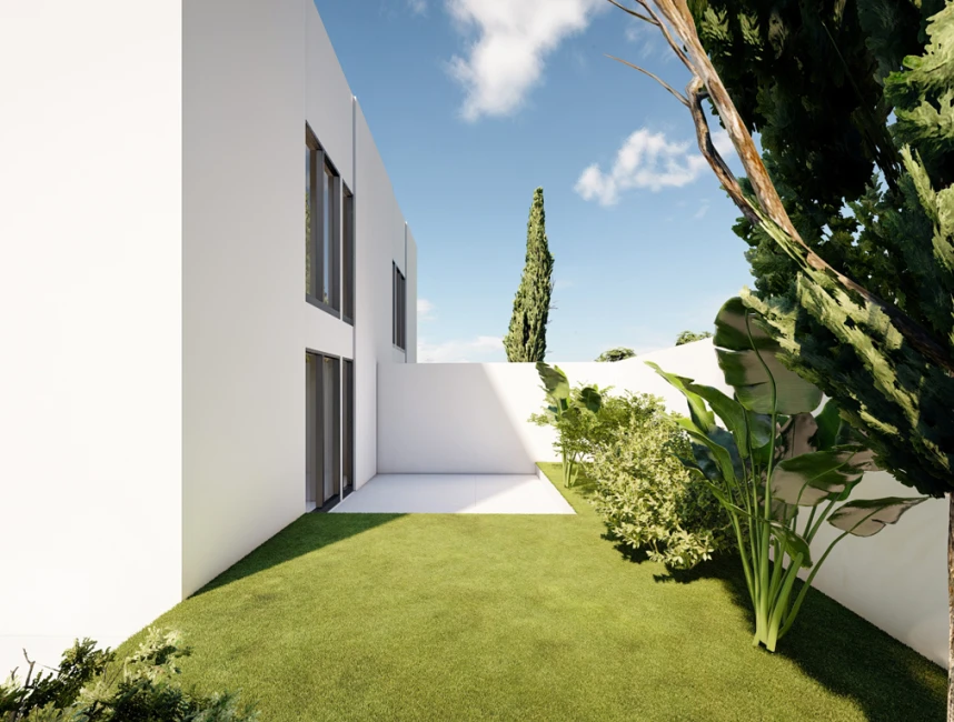 Projet de construction : Maison jumelée moderne avec vue partielle sur la mer à Bahia Azul-9