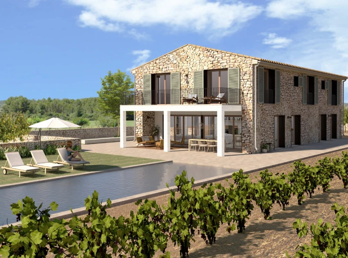 Projekt budowlany luksusowego wiejskiego domu z basenem - Alcudia-2