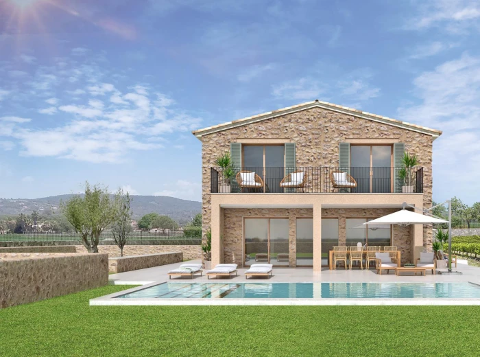 Projekt budowlany luksusowego wiejskiego domu z basenem - Alcudia-1