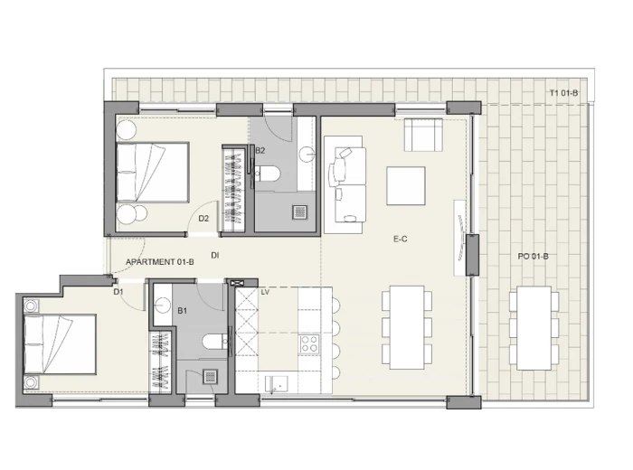 Helles Apartment in moderner Neubauanlage-8