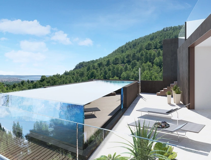 Eccellente villa di nuova costruzione con vista sul mare a Son Vida, Palma di Maiorca-2