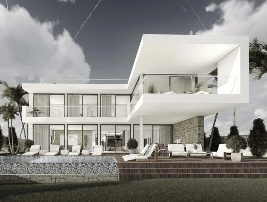 Nuovo progetto di villa moderna con vista sul mare-2