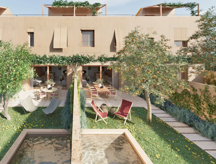 Casas adosadas ecorustic con piscinas privadas en Sencelles-2