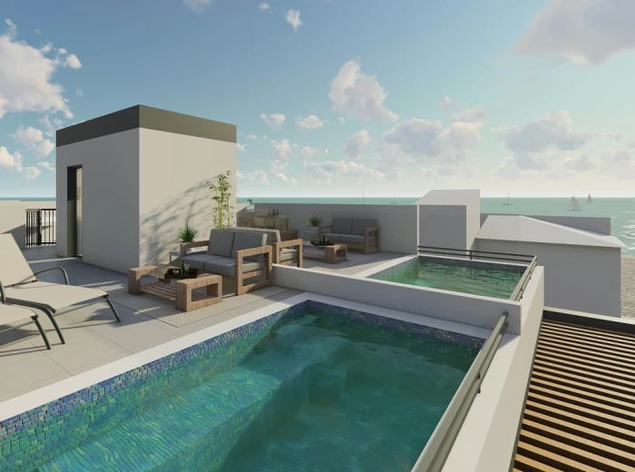 Magnificent duplex penthouse with terraces, private pool and sea views-1
