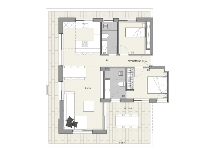 Bright apartment in modern new development-8