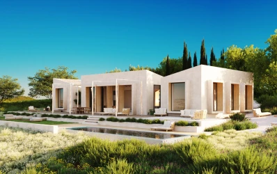 Obra nova: Casa de camp de construcció nova amb vistes boniques