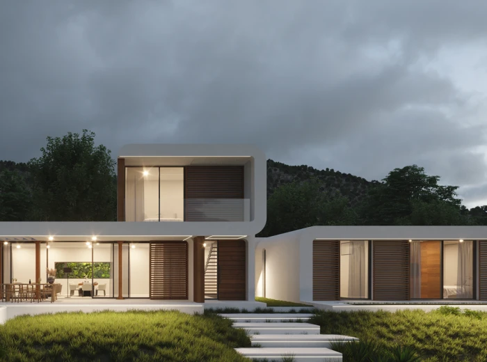 Retro-moderne villa met uitzicht in Sa Coma-3