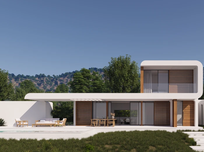 Retro-modern villa med utsikt i Sa Coma-2